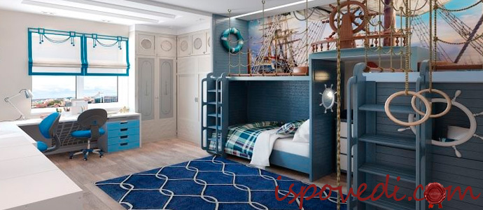 детская комната в морском стиле